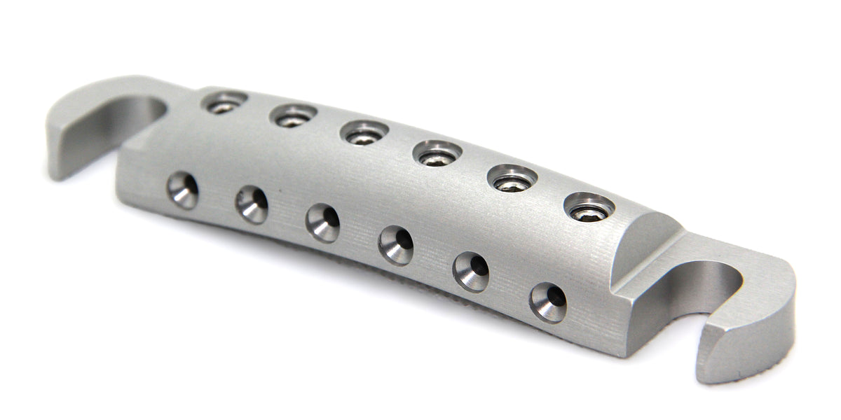 Angled close up view of inexpensive lightweight aluminum stopbar upgrade