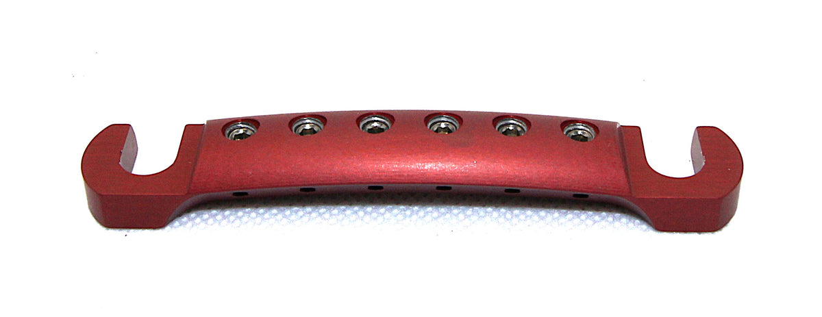 Rear view of the dark rose anodized Steadfast Stopbar and its curved top profile. Best Quality