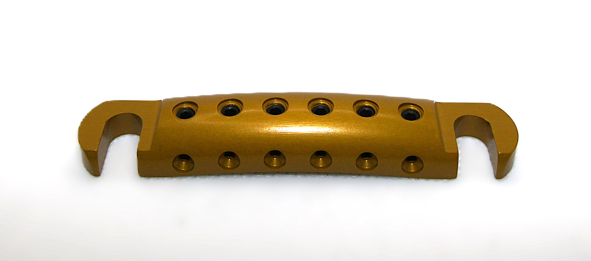 Polished gold anodized Steadfast Stopbar, front view. Best Quality